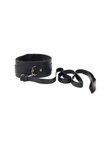 Black Leather BDSM Bondage kit with Handcuff set- 8 Pcs