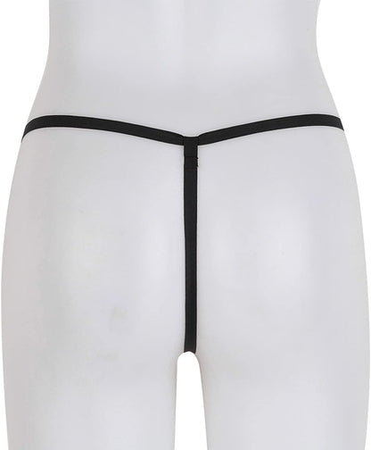 Twin Black-White pearl beaded Sexy Thong