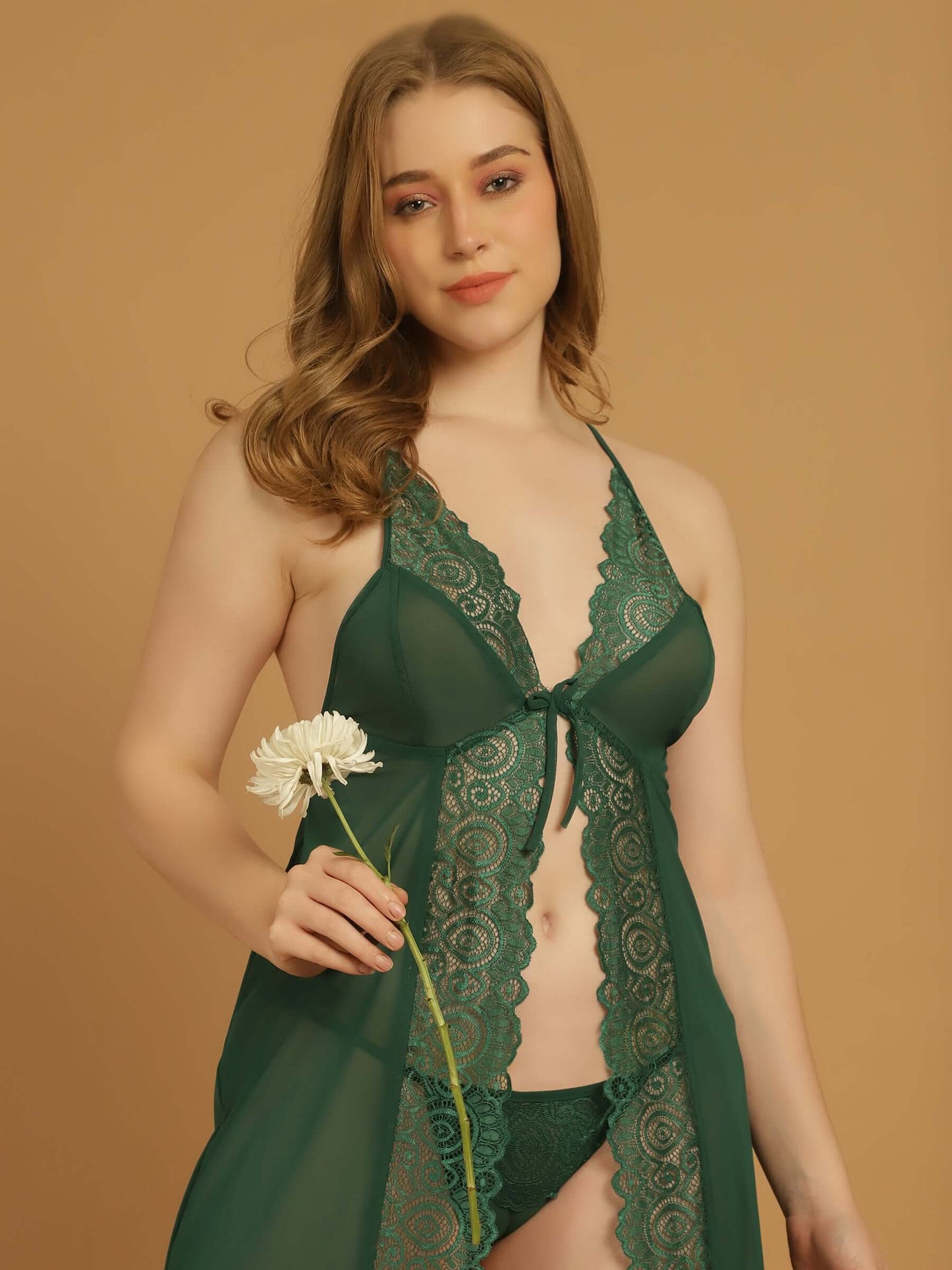 Mystique Emerald Fling Transparent Babydoll