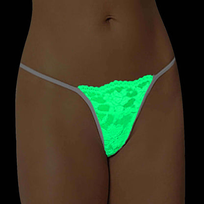 White Lace Glow in the dark G-String