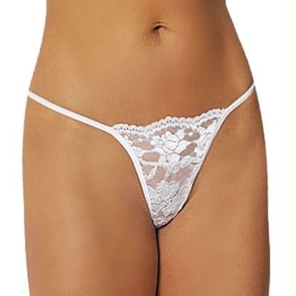 White Lace Glow in the dark G-String