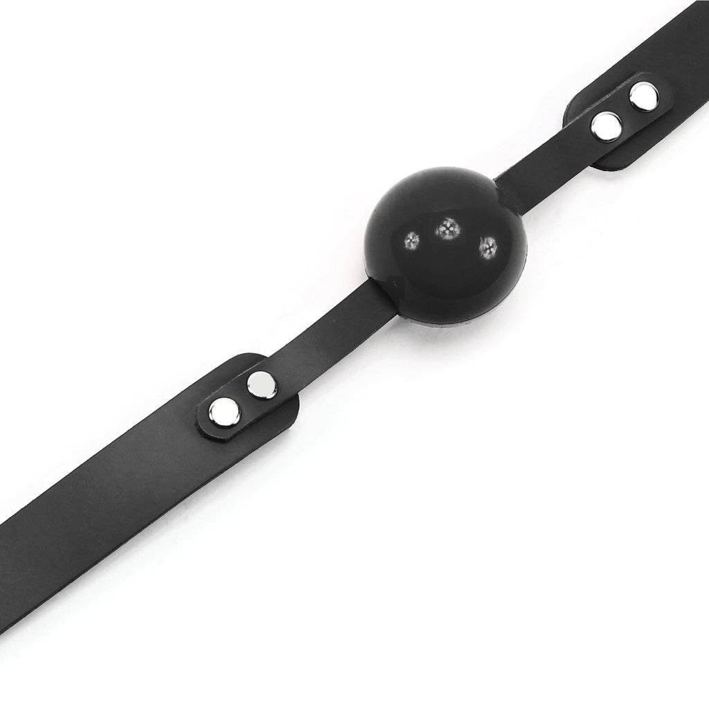 Leather Belt Mouth Gag Ball Material Silicon