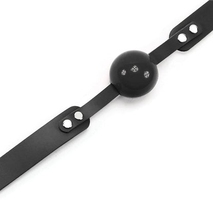 Leather Belt Mouth Gag Ball Material Silicon