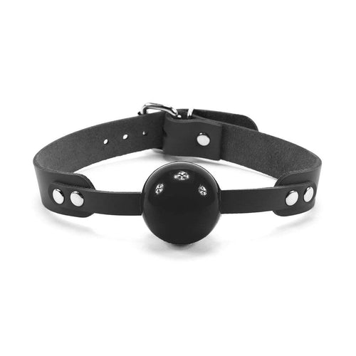 Leather Belt Mouth Gag Ball Material Silicon