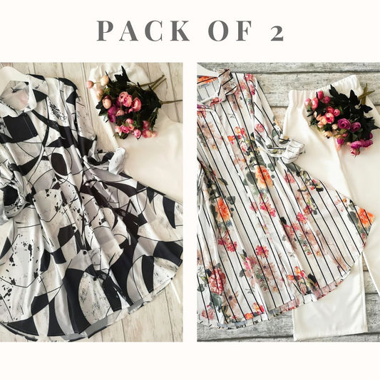 Pack Of 2 Heavy Kurti With Palazzo