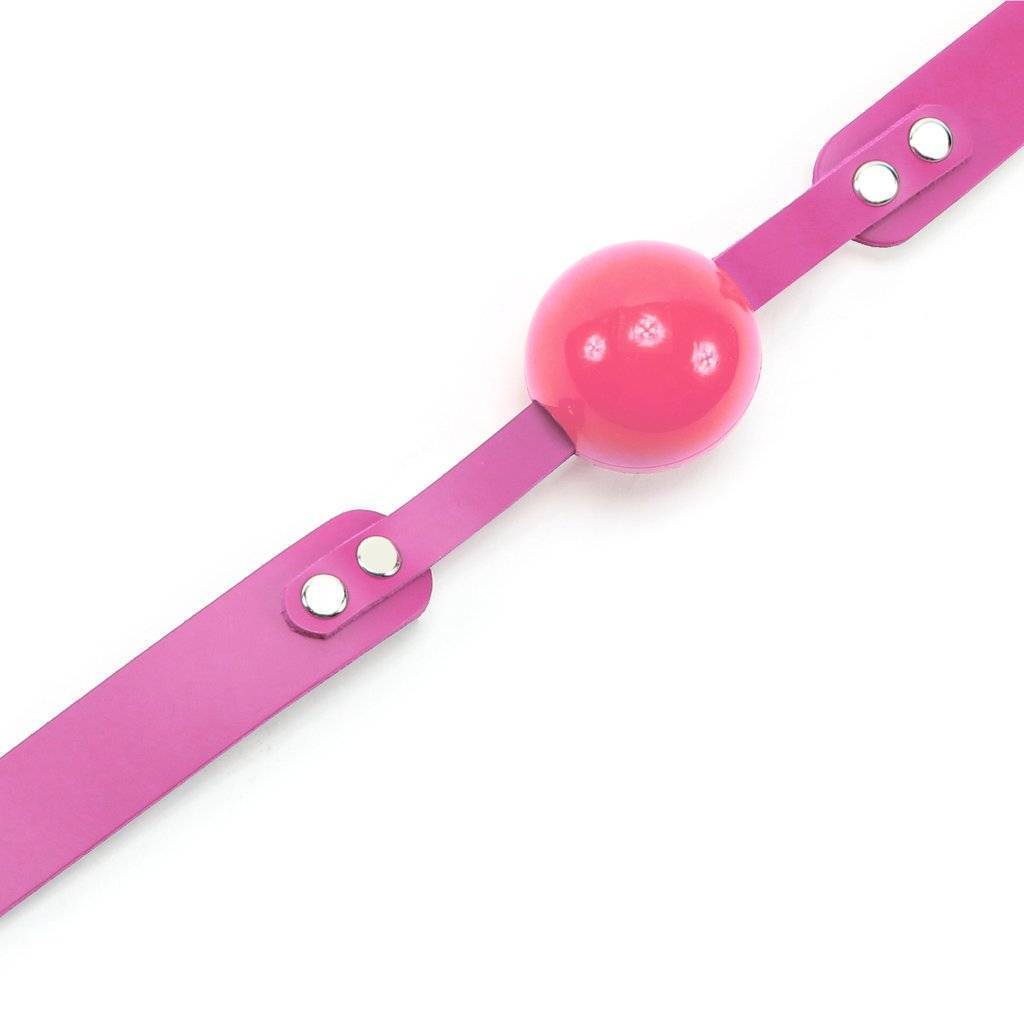 Leather Belt Mouth Gag Ball Material Silicon