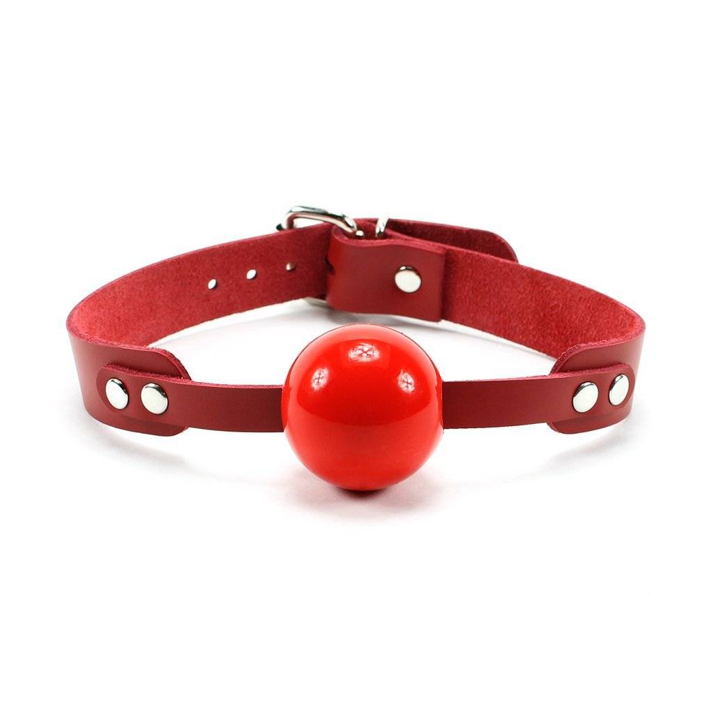 Leather Belt Mouth Gag Ball Material Silicon