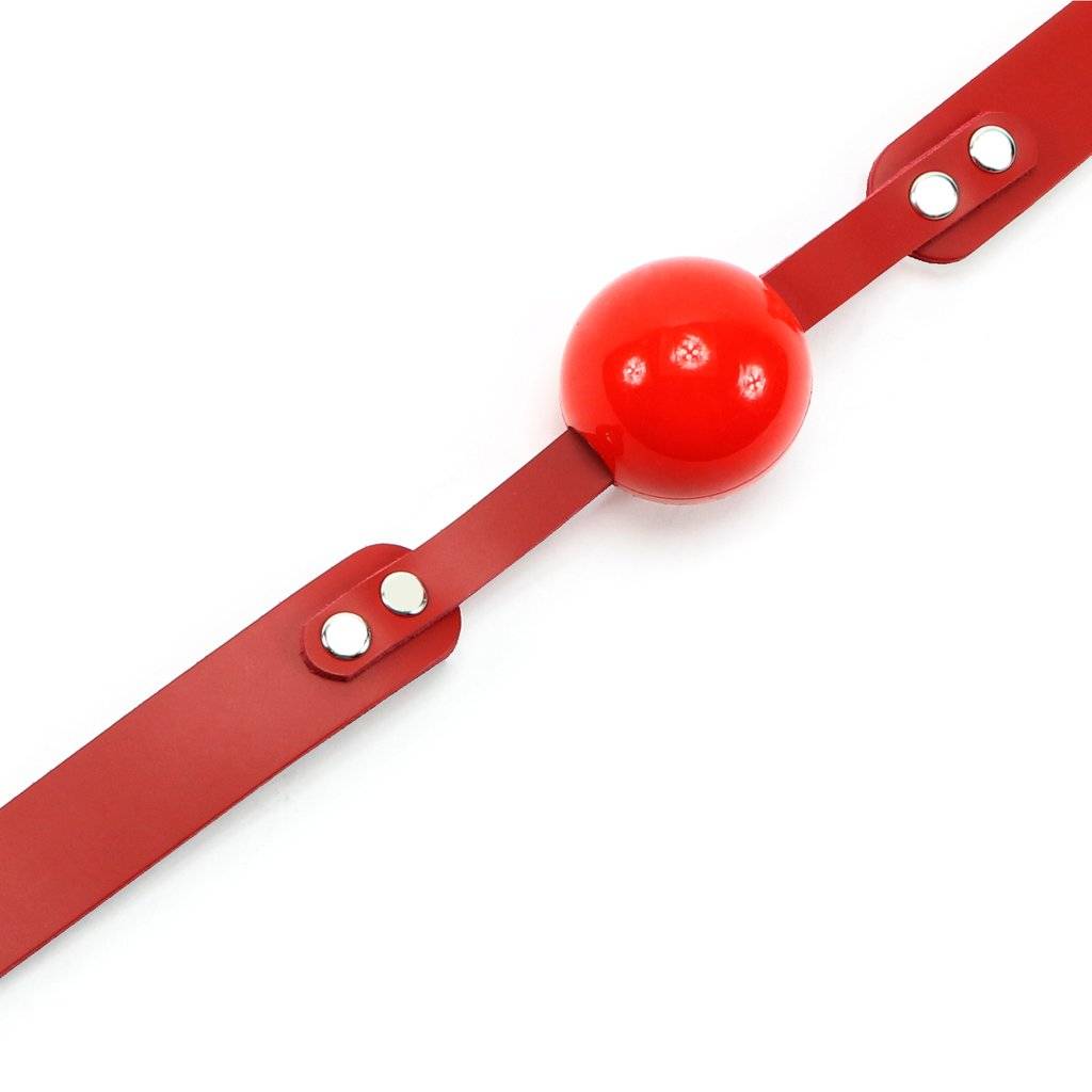 Leather Belt Mouth Gag Ball Material Silicon