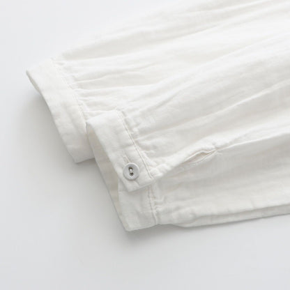 Women’s Double Layered Cotton Pleated Shirt Tunic