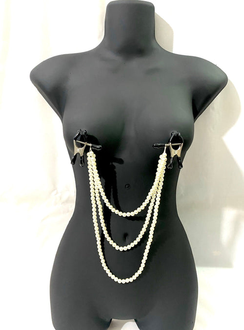 White Pearl Nipple Clamp Set