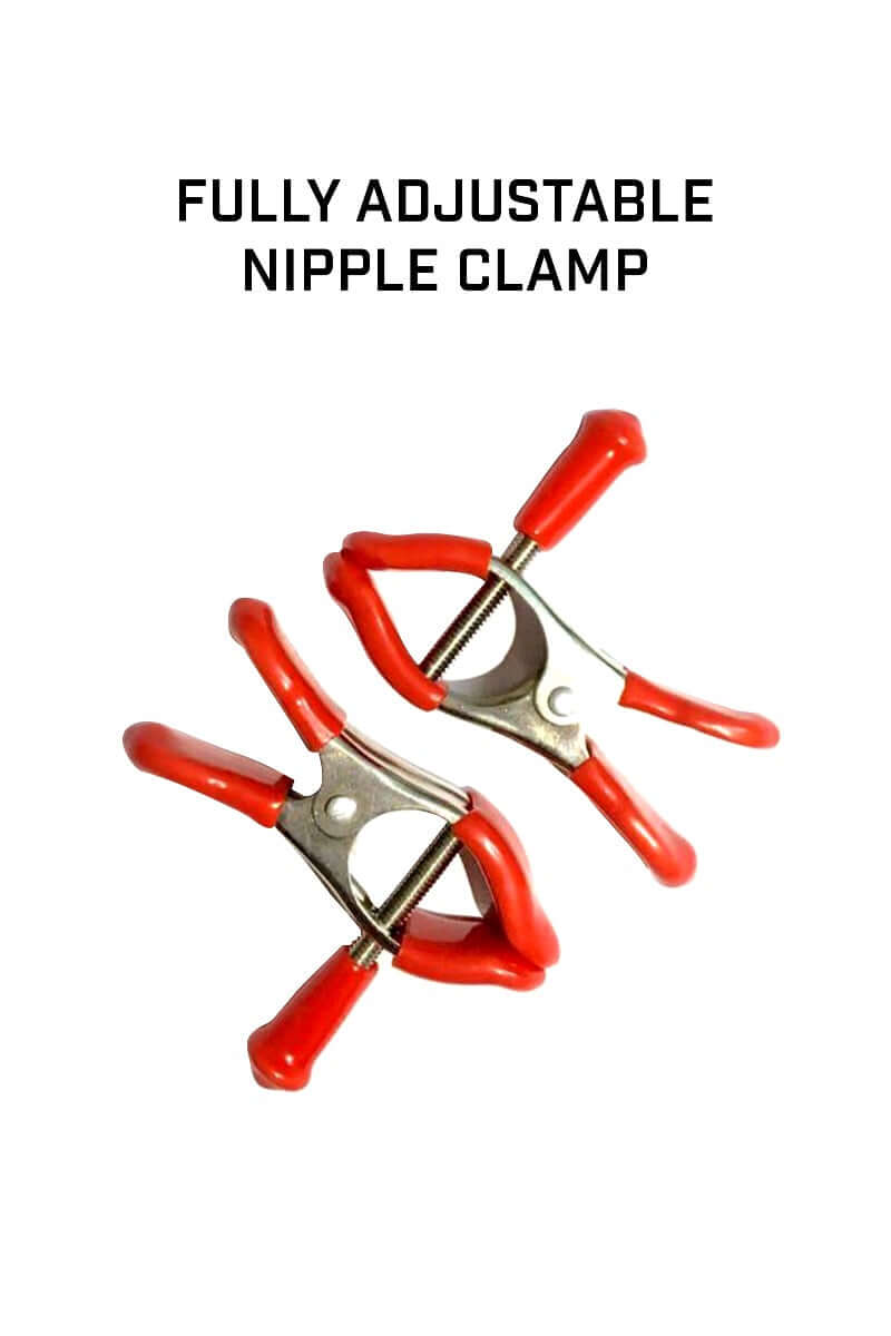 11 Pc Red Leather BDSM Kit for Bondage play