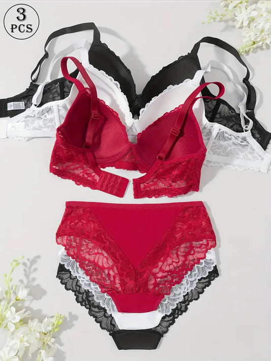 3 Sets Of Bra & Panties