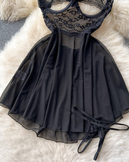 Midnight Whispers Negligee Lace Lingerie