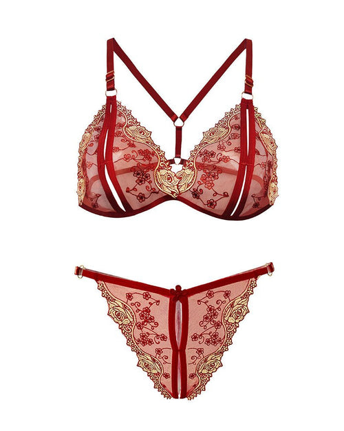 Petal Kiss Two-Piece Lace Lingerie Set
