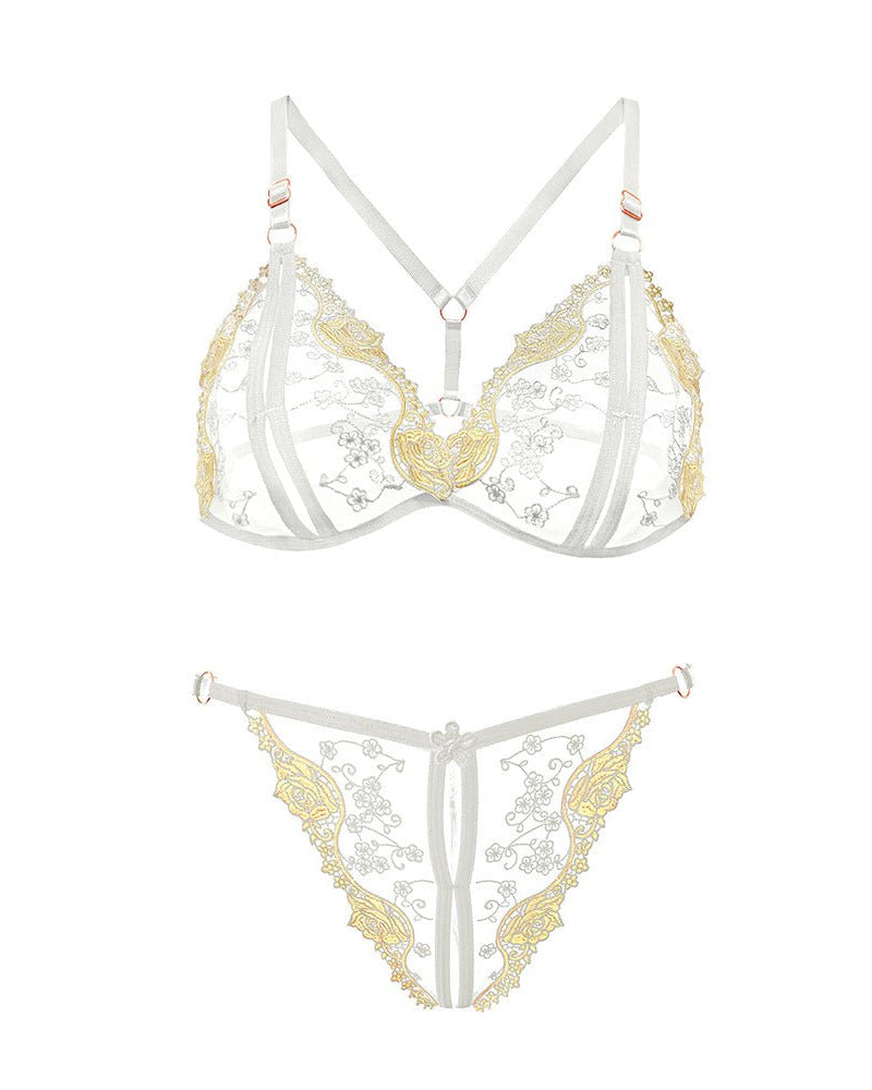 Petal Kiss Two-Piece Lace Lingerie Set