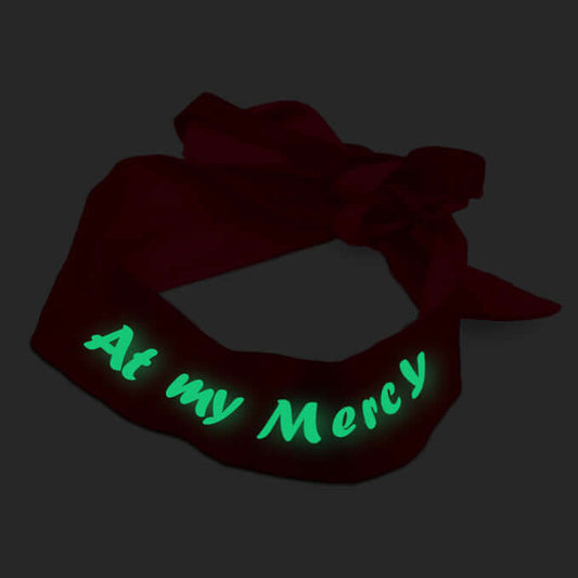 At My Mercy Glow In The Dark  Eye Mask & Adjustable Satin Blindfold