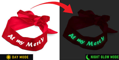 At My Mercy Glow In The Dark  Eye Mask & Adjustable Satin Blindfold