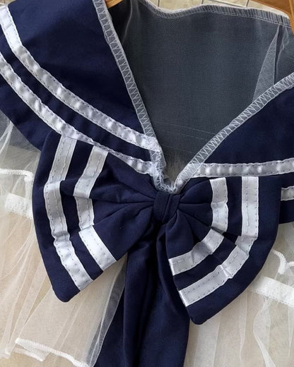 Sailor Playful Mesh Three Piece Lingerie