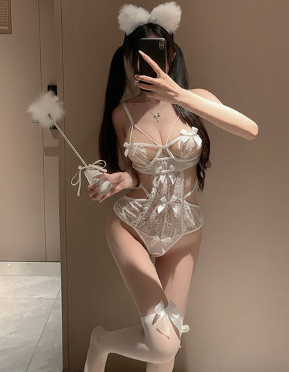 Baddie Bunny Sheer One-Piece Lingerie