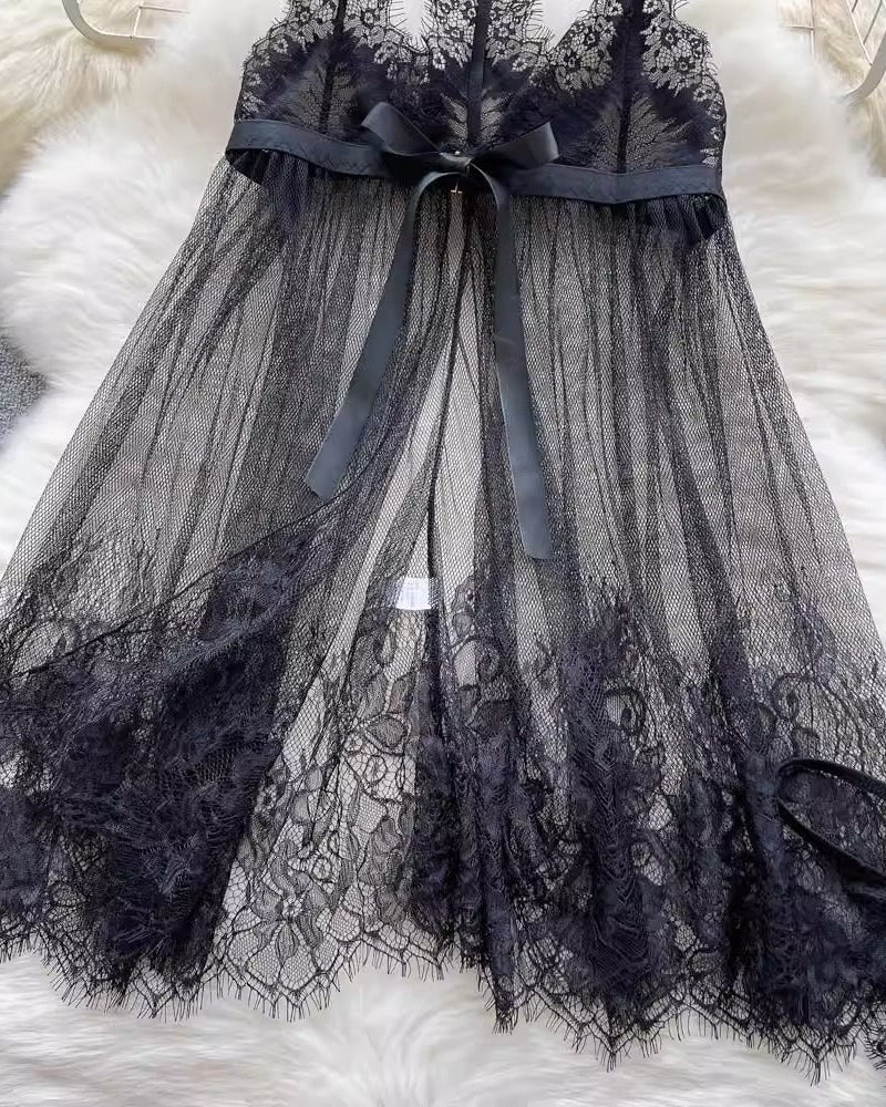 Make Him Stare Bustier Two Piece Lace Lingerie