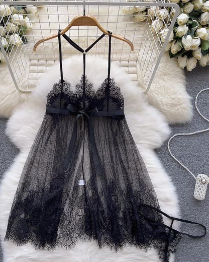 Make Him Stare Bustier Two Piece Lace Lingerie
