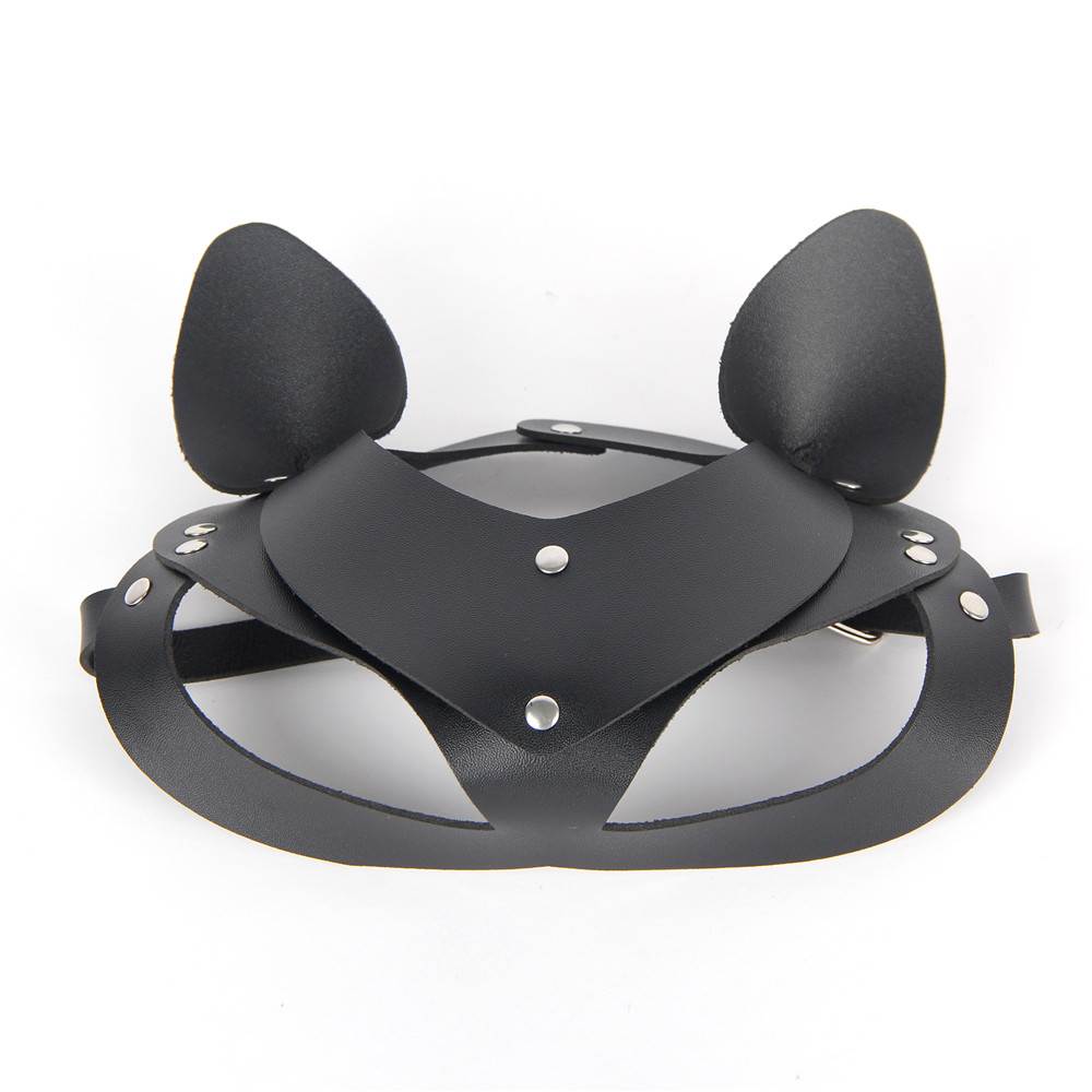 Black Leather Eye Mask