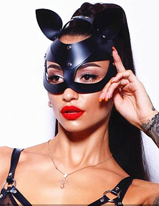 Black Leather Eye Mask