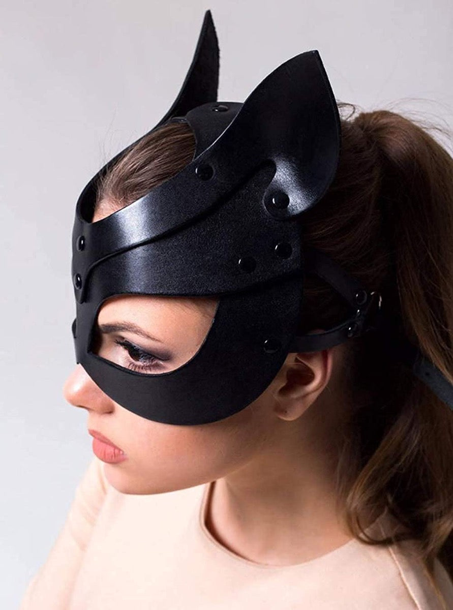 Black Leather Eye Mask