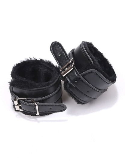 5 Pcs Black Leather Bondage Kit