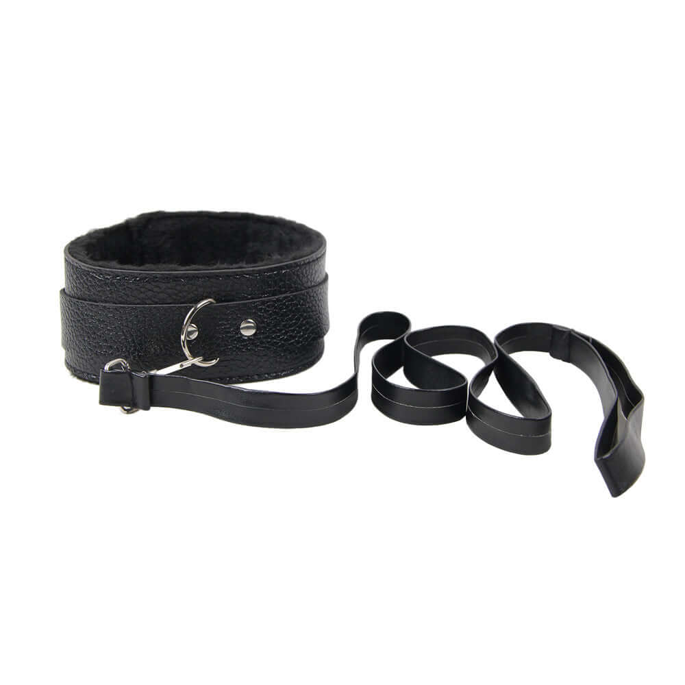 11 pc Black Leather BDSM Kit for couples.