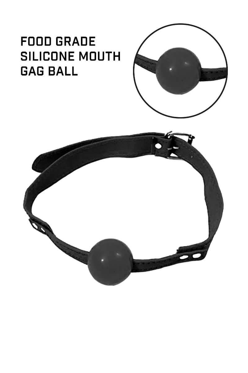 11 pc Black Leather BDSM Kit for couples.