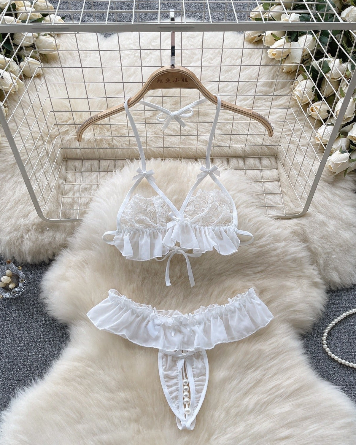 Set the Mood Two Piece Lace Lingerie Set