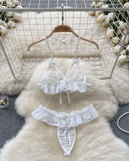 Set the Mood Two Piece Lace Lingerie Set