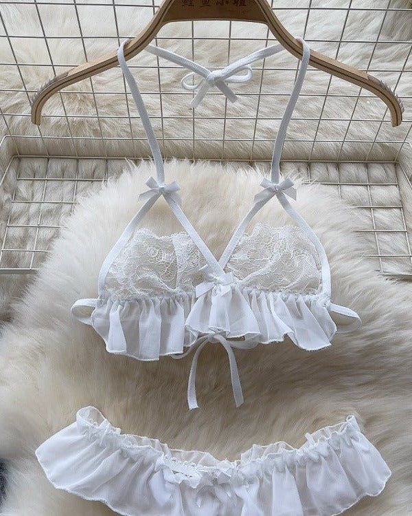 Set the Mood Two Piece Lace Lingerie Set