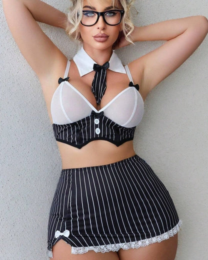 Boardroom Baddie Roleplay Lace Lingerie Set
