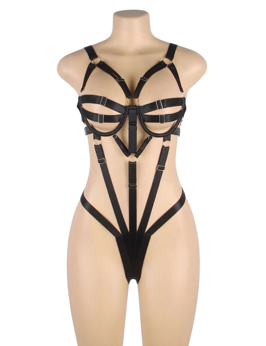 Black Adjustable Bondage Bodysuit