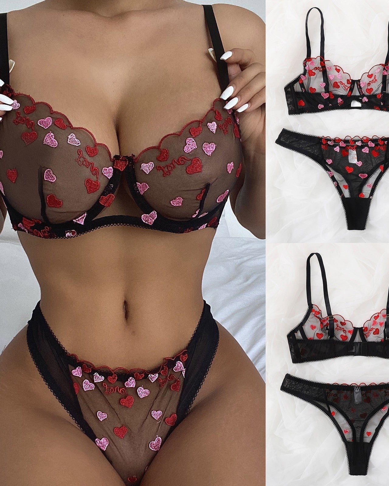 Sweetheart Elegance Valentine Lace Lingerie