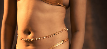 Teardrop Tricolour Belly Chain