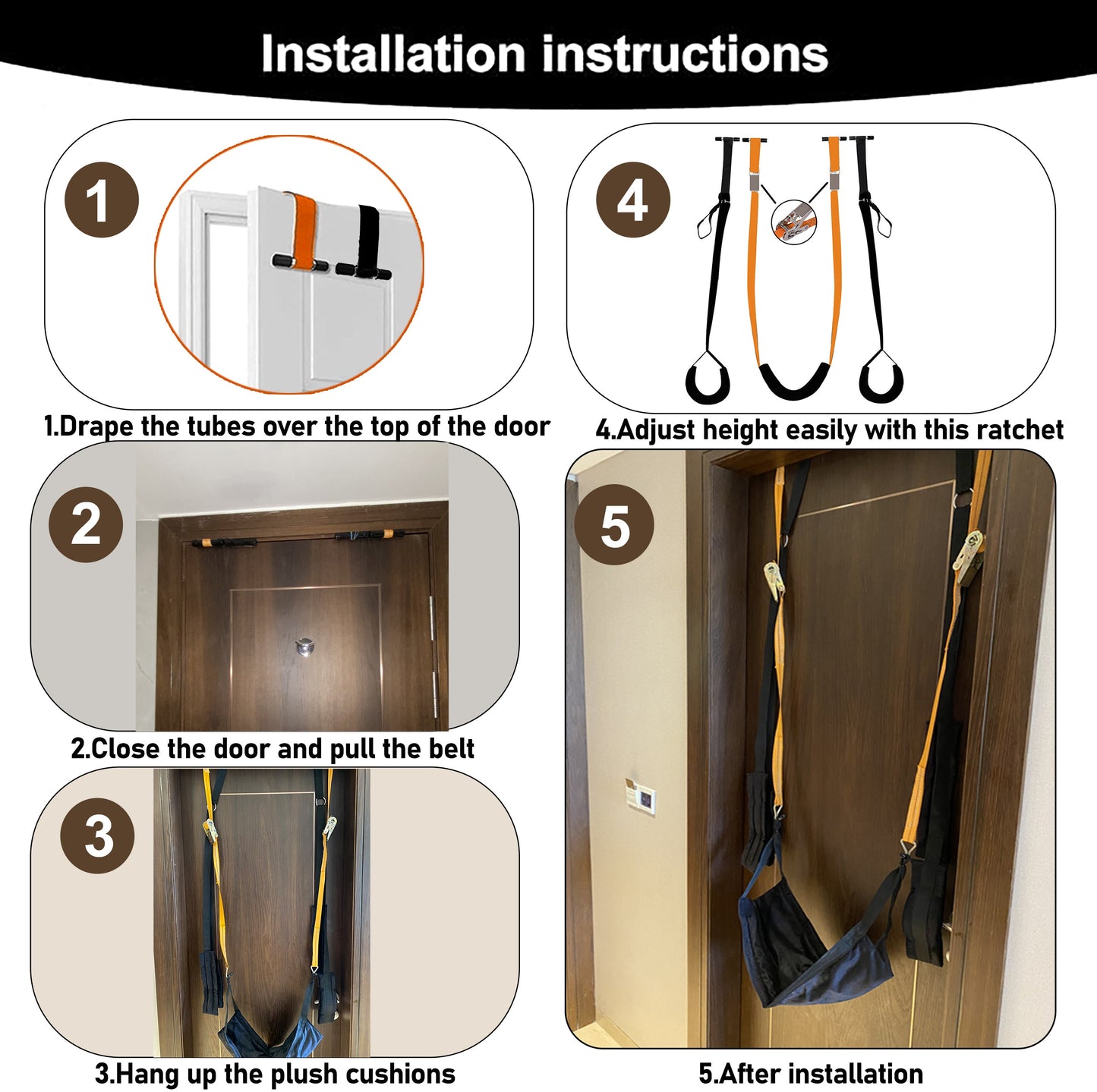 Portable Sex Swing with High Strength Adjustable Straps | Fits Any Regular  Door | Made in India