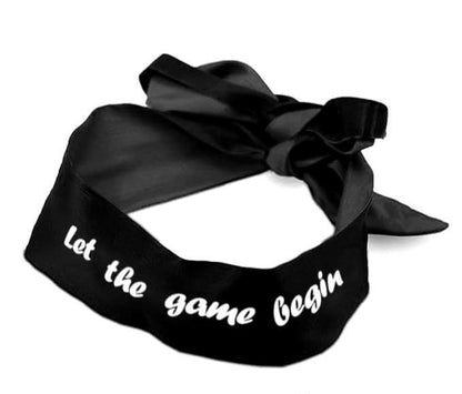 Let the Game Begin Glow In The Dark  Eye Mask & Adjustable Satin Blindfold