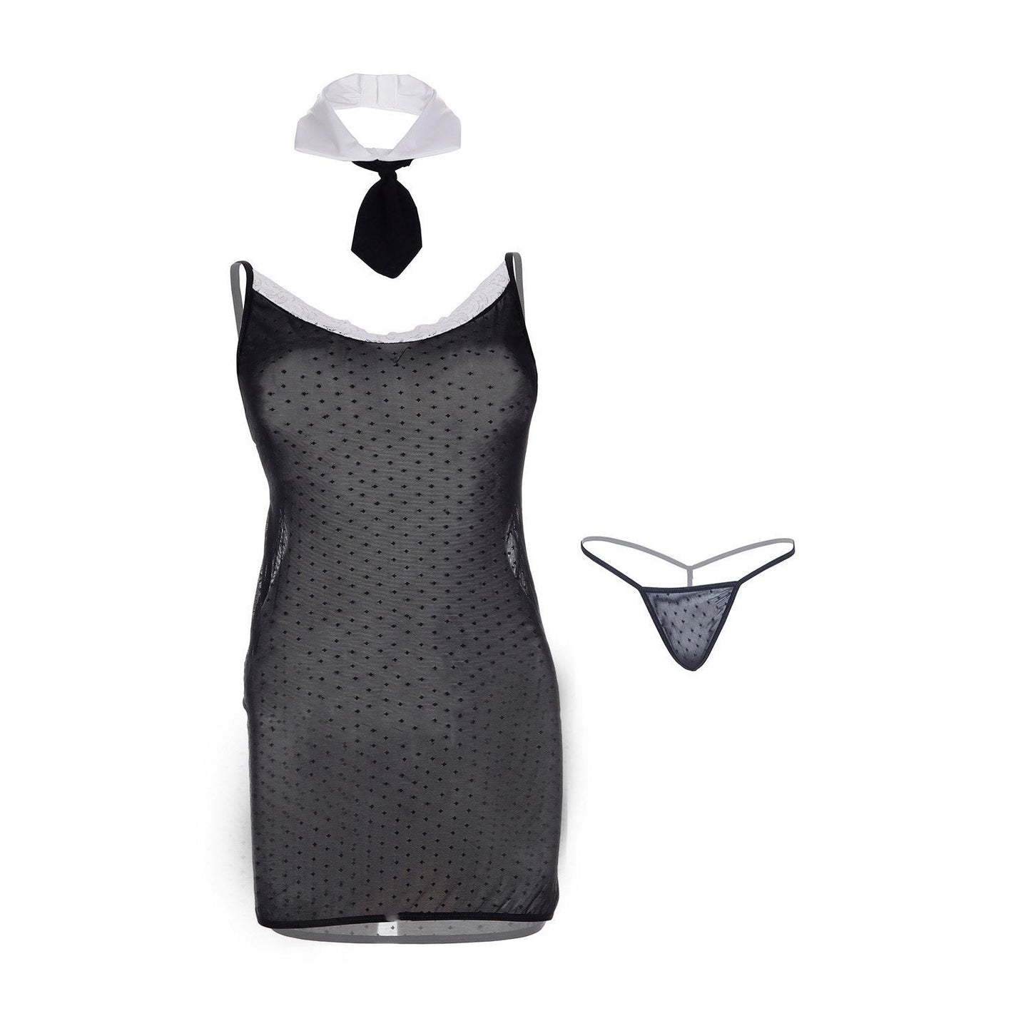 Corporate Confidence Sheer Tuxedo Lingerie