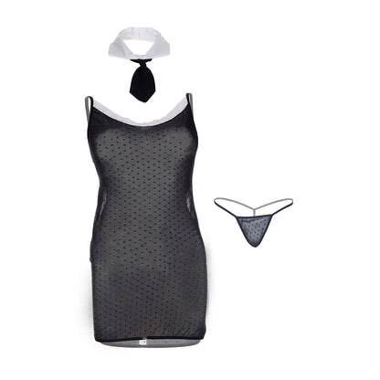 Corporate Confidence Sheer Tuxedo Lingerie