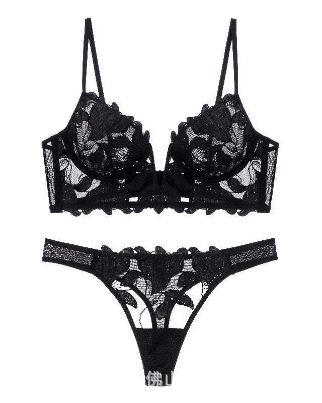 Date Night Weapon Built-In Bra Lace Lingerie Set