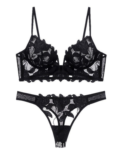 Date Night Weapon Built-In Bra Lace Lingerie Set