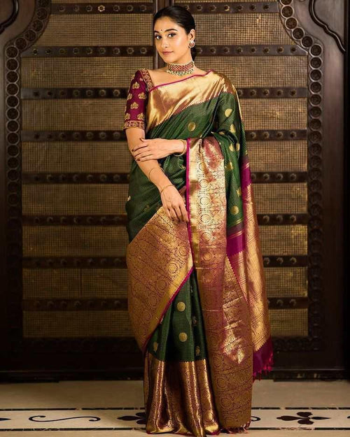 Beige Soft Banarasi Silk Saree with Multicolor Jacquard Work