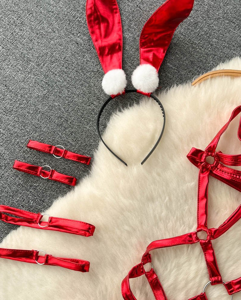 Flirt Game Strong PU Leather Lingerie