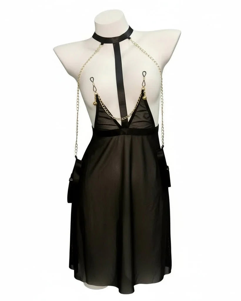 Ethereal Allure Sheer Robe Lingerie Set