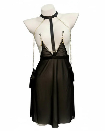 Ethereal Allure Sheer Robe Lingerie Set