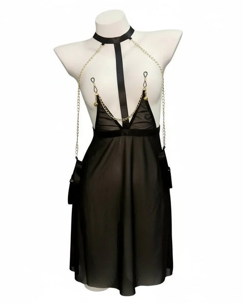 Ethereal Allure Sheer Robe Lingerie Set