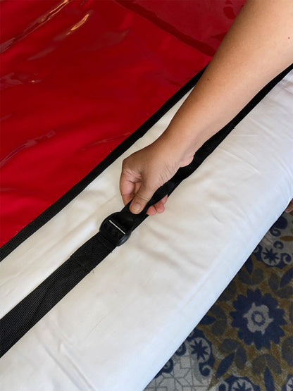 Exotic Red Latex Bed Spread With Restraints